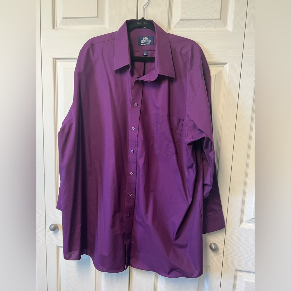 Stafford Fuchsia Dress Shirt Size 3XL